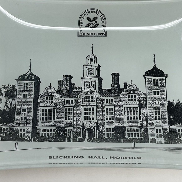 Glass Trinket Dish Ashtray Blickling Hall Norfolk National Trust Founded 1895 - Picture 3 of 5
